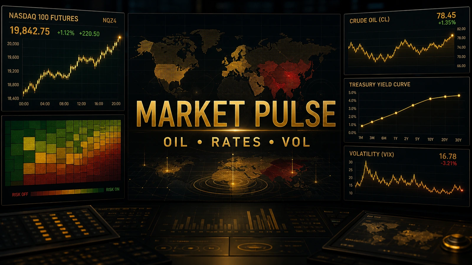 Market Pulse: Futures Firm as Oil, Rates, and Volatility Define the Risk Map