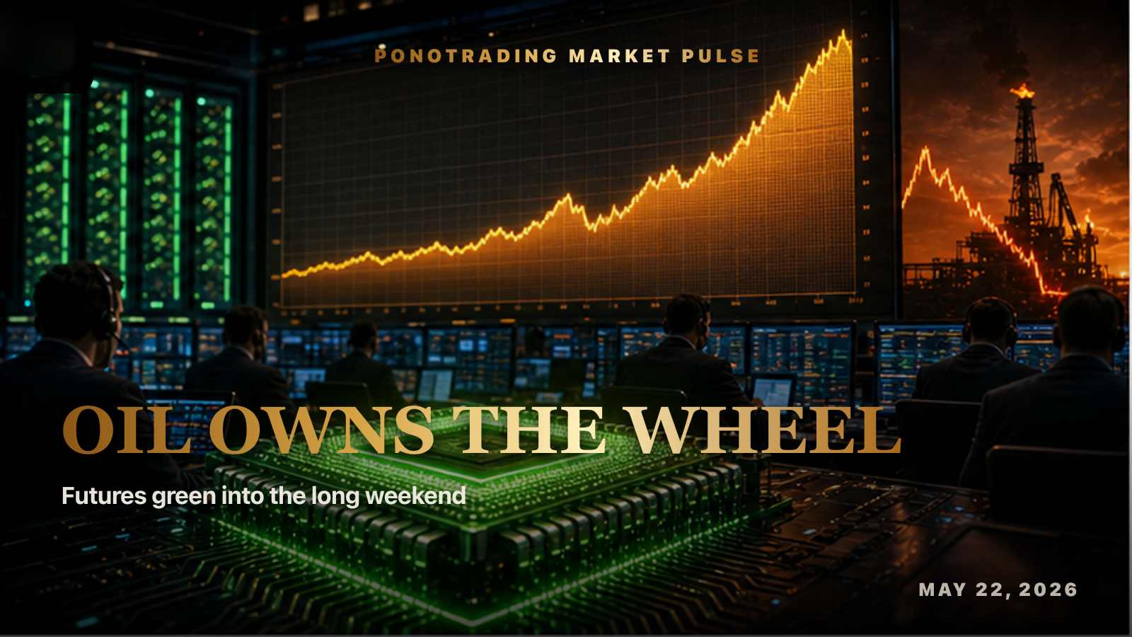 Futures Grind Higher Into Memorial Day Weekend, But Oil Headlines Still Own the Wheel - Market Pulse for Friday, May 22, 2026